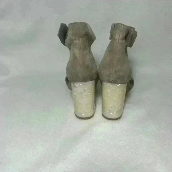 Jeffrey Campbell chunky heels super cute suede open toe heels size 8.5 - Picture 7 of 7